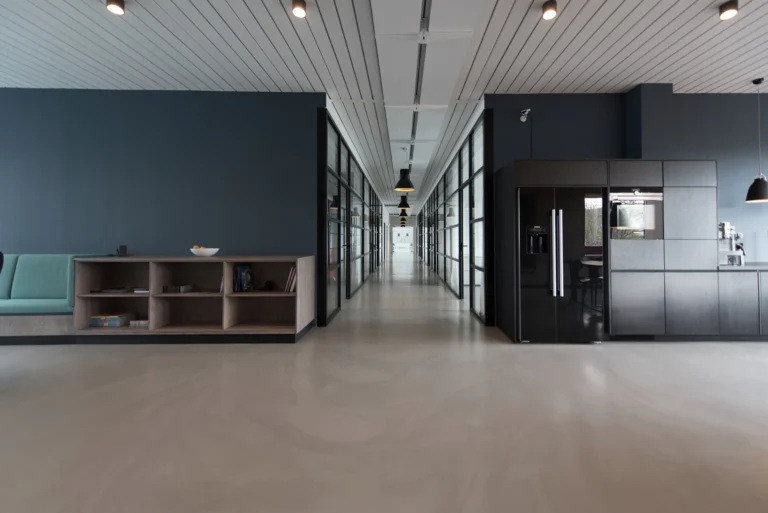 Bright modern office corridor